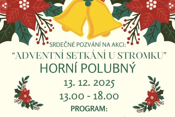 Adventní setkání u vánočního stromku v Horním Polubném